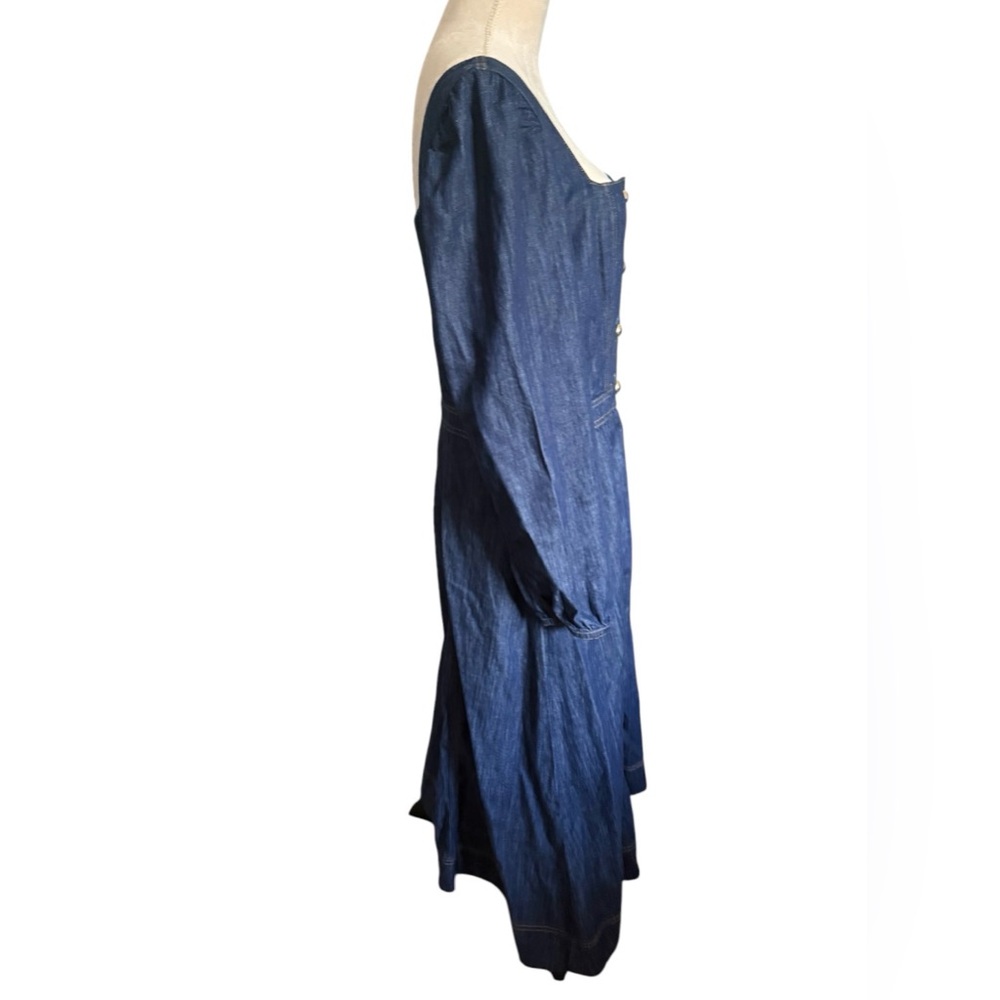 NWT- New Reformation Celeste Denim Maxi Dress by Anthropologie - Picture 10 of 12